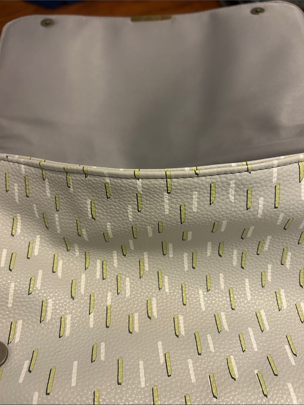 Thirty One Cream Crossbody Bag with Gold Accent Stitching - Picture 3 of 6